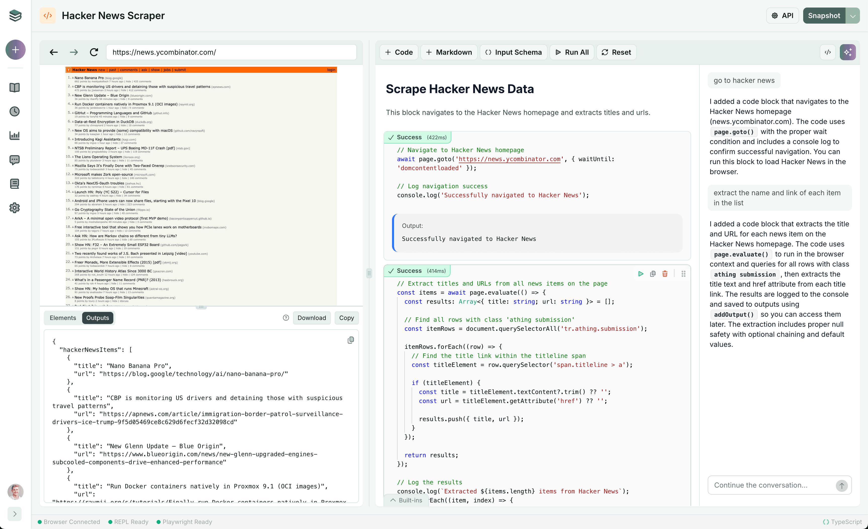 BrowserBook IDE screenshot