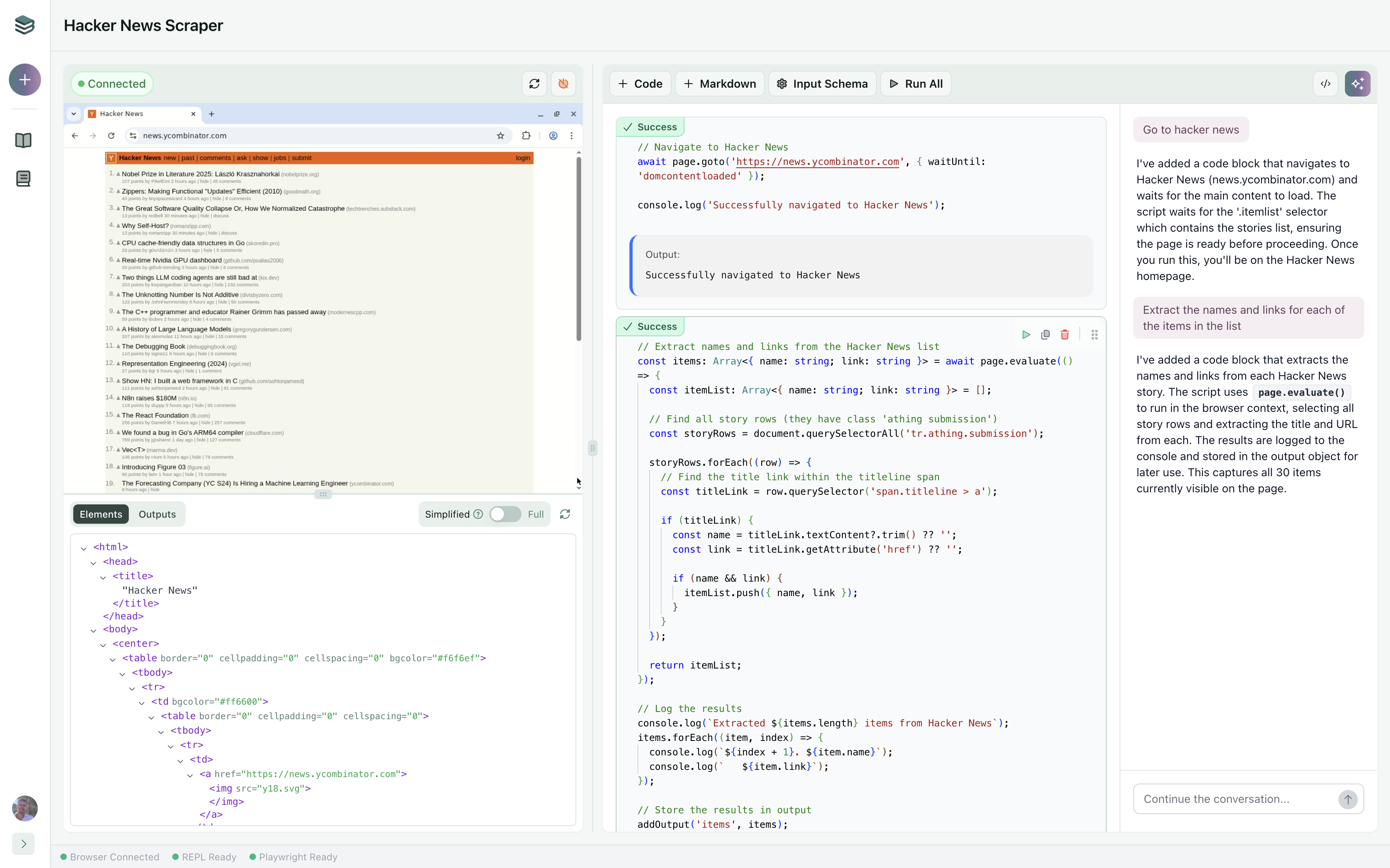 BrowserBook IDE screenshot